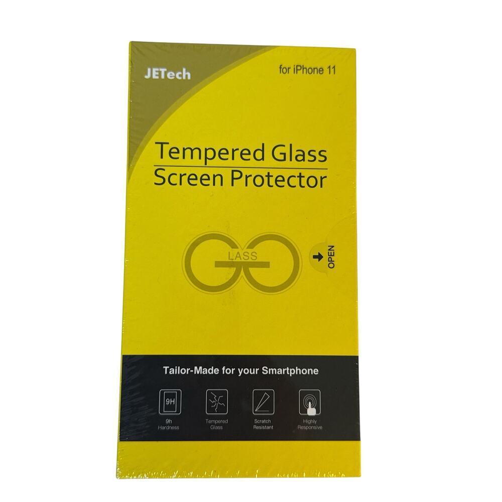 Jetech Tempered Glass Screen Protector for iPhone 11 Two Pack NIB